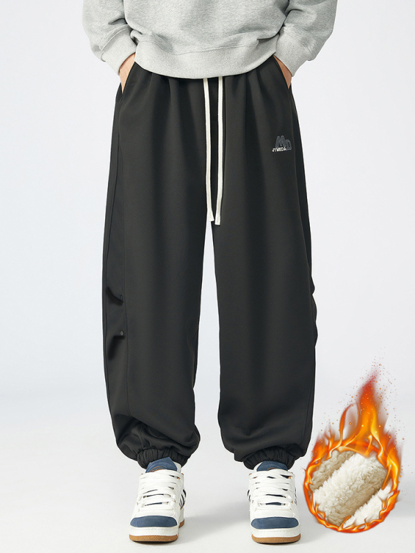 XL-6XL ypač didelių dydžių žieminės avikailio vilnos laisvalaikio kelnės vyriškos, didelių pirštų, storos, laisvos, plius dydžių berniukiškos