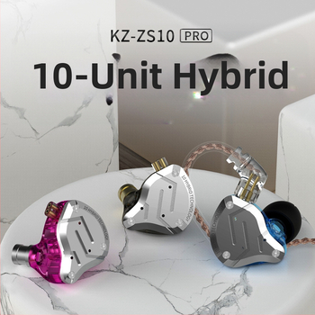 KZ-ZS10 PRO fém fülhallgató, gyűrűs vas, 10 egység, mozgó vas, HiFi fülhallgató, fülbe helyezhető mobil gamer fülhallgató