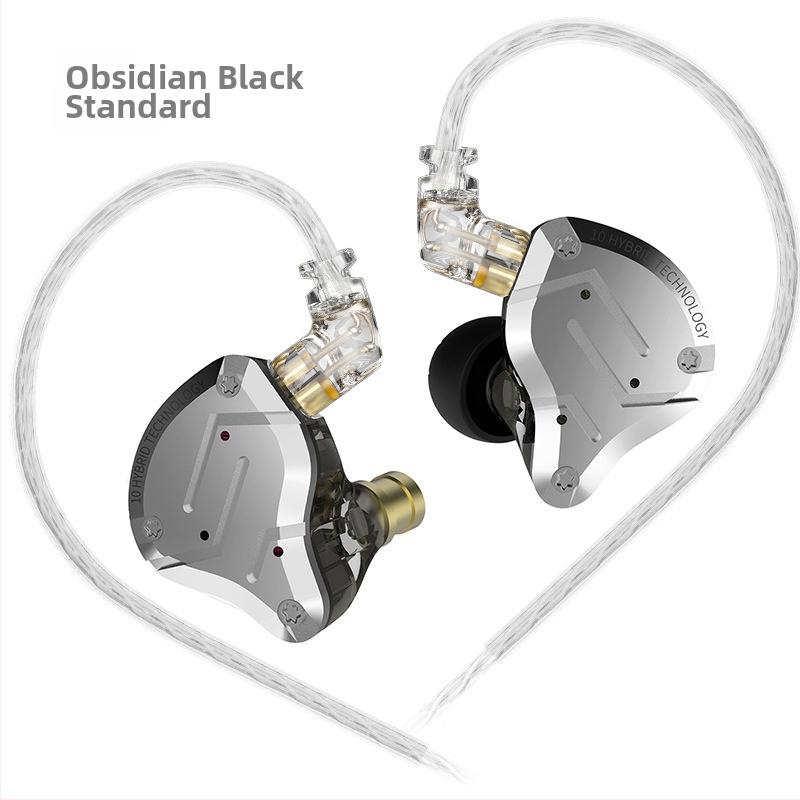 KZ-ZS10 PRO fém fülhallgató, gyűrűs vas, 10 egység, mozgó vas, HiFi fülhallgató, fülbe helyezhető mobil gamer fülhallgató