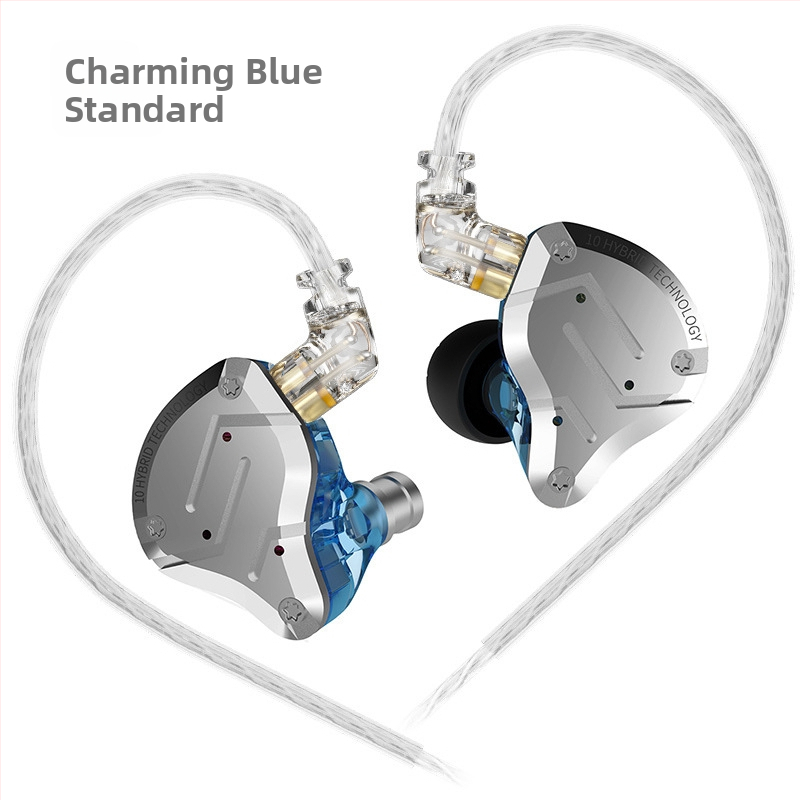 KZ-ZS10 PRO fém fülhallgató, gyűrűs vas, 10 egység, mozgó vas, HiFi fülhallgató, fülbe helyezhető mobil gamer fülhallgató