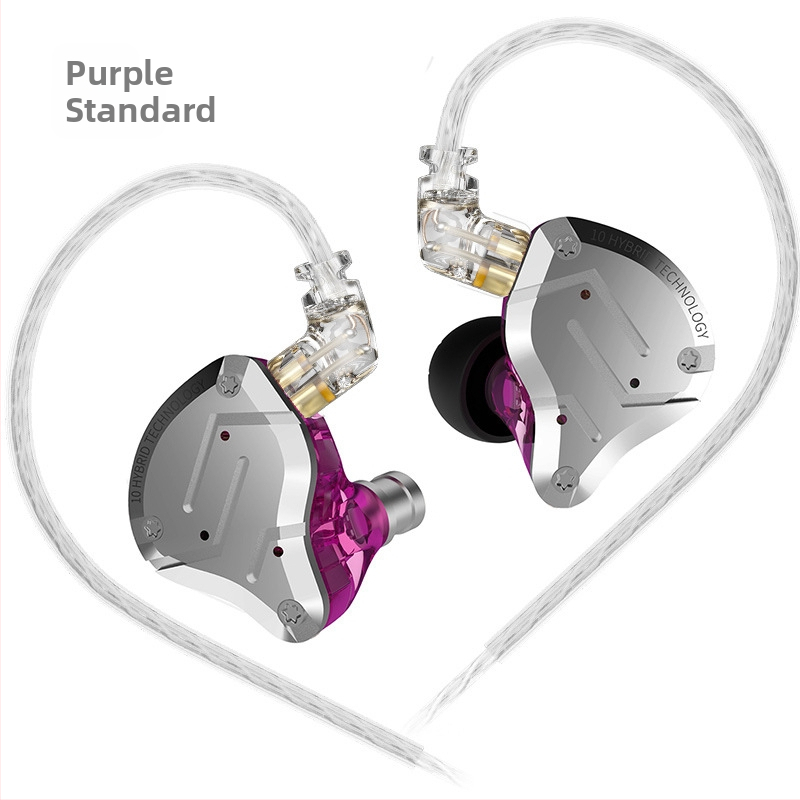 KZ-ZS10 PRO fém fülhallgató, gyűrűs vas, 10 egység, mozgó vas, HiFi fülhallgató, fülbe helyezhető mobil gamer fülhallgató