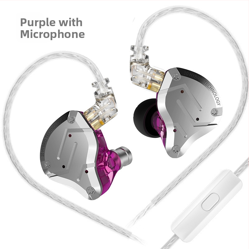 KZ-ZS10 PRO fém fülhallgató, gyűrűs vas, 10 egység, mozgó vas, HiFi fülhallgató, fülbe helyezhető mobil gamer fülhallgató