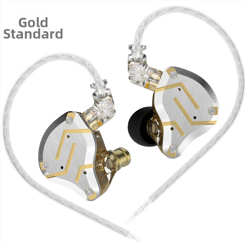 KZ-ZS10 PRO fém fülhallgató, gyűrűs vas, 10 egység, mozgó vas, HiFi fülhallgató, fülbe helyezhető mobil gamer fülhallgató