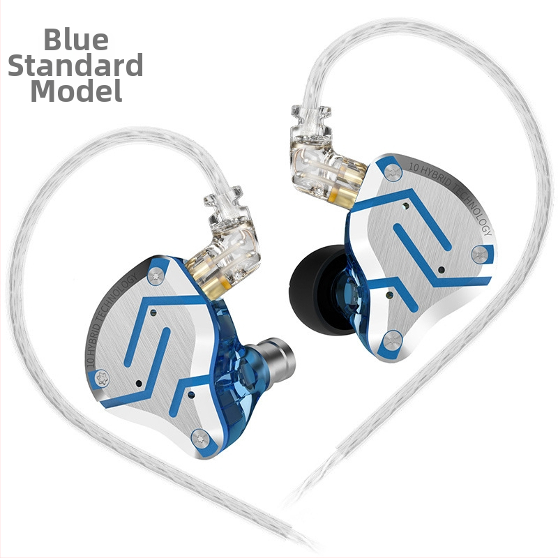 KZ-ZS10 PRO fém fülhallgató, gyűrűs vas, 10 egység, mozgó vas, HiFi fülhallgató, fülbe helyezhető mobil gamer fülhallgató