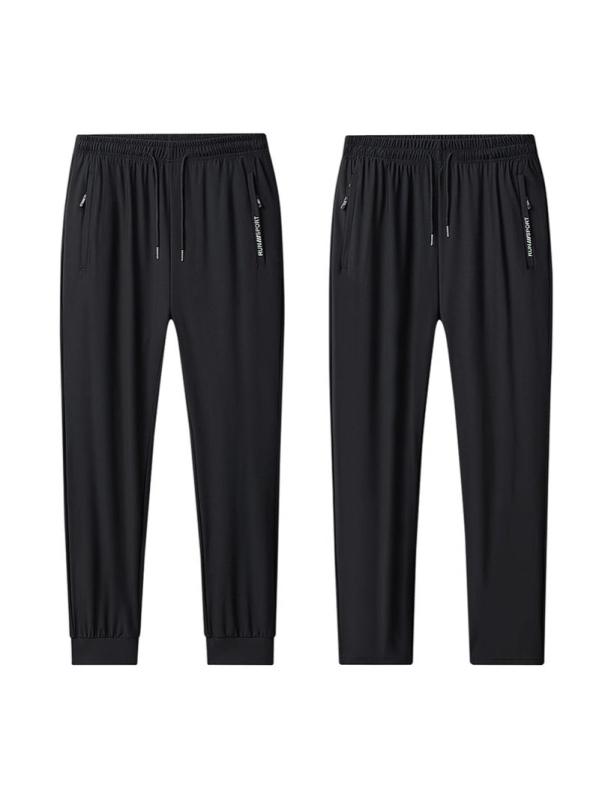 Suvised õhukesed jääsiidist püksid meeste välistingimustes kasutatavad spordipüksid, jääsiidist kiiresti kuivavad sirged püksid, pluss-suuruses meeste püksid