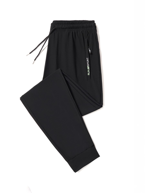 Suvised õhukesed jääsiidist püksid meeste välistingimustes kasutatavad spordipüksid, jääsiidist kiiresti kuivavad sirged püksid, pluss-suuruses meeste püksid