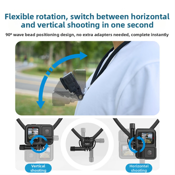 Yangfeisi Κατάλληλο για Dji Pocket 3 Αφαιρούμενη Βάση για Κάμερα Osmo Pocket με 3 Λουράκια Λαιμού και Αξεσουάρ για Βάση Θώρακος Live