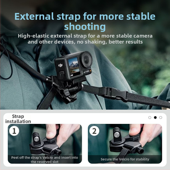 Yangfeisi Κατάλληλο για Dji Pocket 3 Αφαιρούμενη Βάση για Κάμερα Osmo Pocket με 3 Λουράκια Λαιμού και Αξεσουάρ για Βάση Θώρακος Live