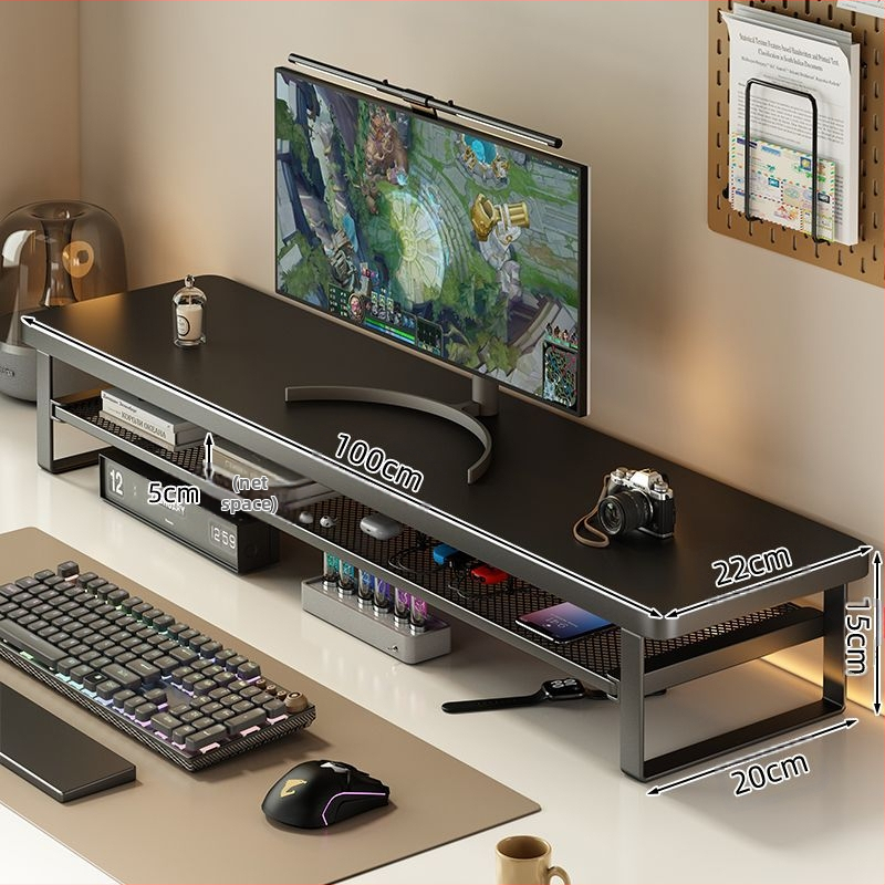 Arvuti kõrgendatud monitori kronsteini lauaarvuti sahtli hoiuriiul kontori sülearvuti alus kõrgendatud riiul