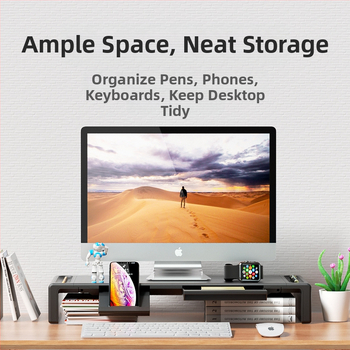 Oimaster Monitor Ανυψωμένη επέκταση USB Πτυσσόμενος υπολογιστής, επιτραπέζιος χώρος αποθήκευσης, ανυψωμένη βάση στήριξης