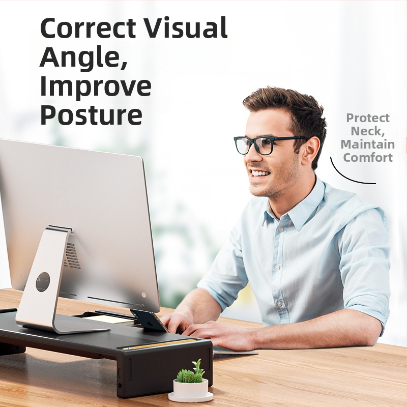 Oimaster монитор, повдигнат USB удължител, сгъваем настолен компютър, повдигната основа за съхранение на компютър