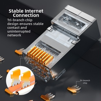 Yamazawa PCKT6100 клас 6 екранирана перфорирана мрежова кристална глава гигабитов супер клас 5 PCKT530/5100