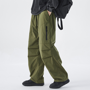 0XL-6XL Φθινοπωρινό Νέο Ανδρικό Παντελόνι Plus Size με Φαρδιά Πόδια, Χαλαρό, Ίσιο Παντελόνι Plus Size Casual Παντελόνι για Άνδρες