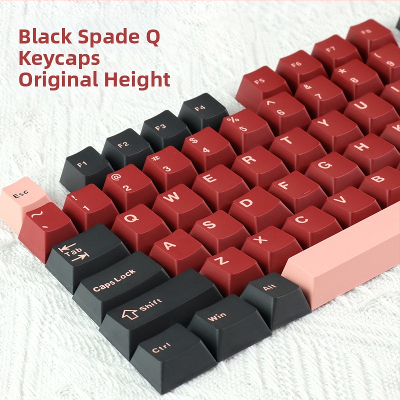 Cloud Lake'i labidaga Q Macaron kolmevärviline võtmekate, väike, täiskomplekt 126 võtit, PBT materjalist, kahevärviline sissepritse, kulumiskindel ja vastupidav