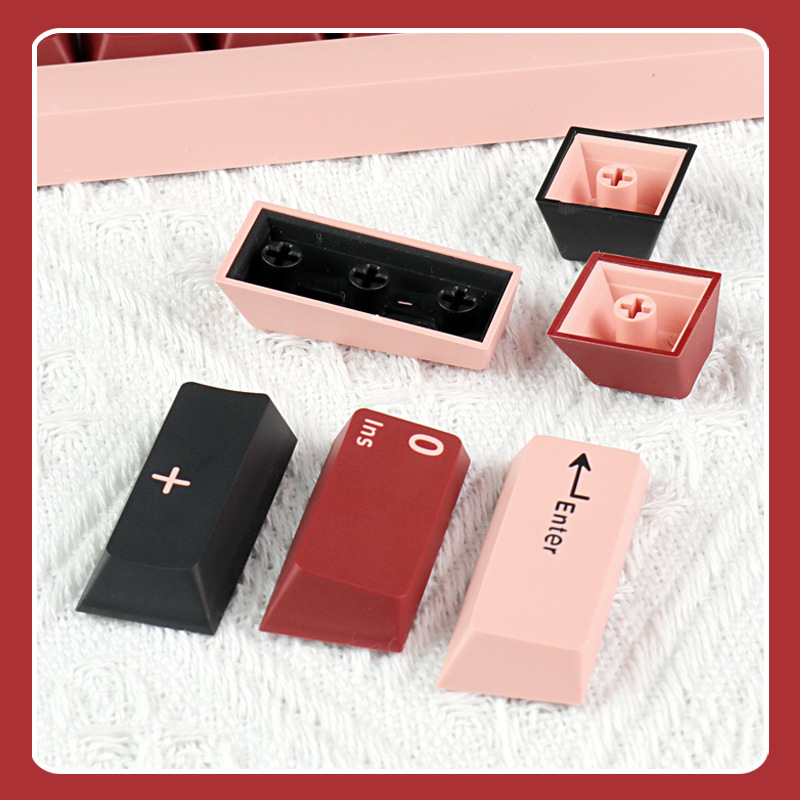 Cloud Lake'i labidaga Q Macaron kolmevärviline võtmekate, väike, täiskomplekt 126 võtit, PBT materjalist, kahevärviline sissepritse, kulumiskindel ja vastupidav