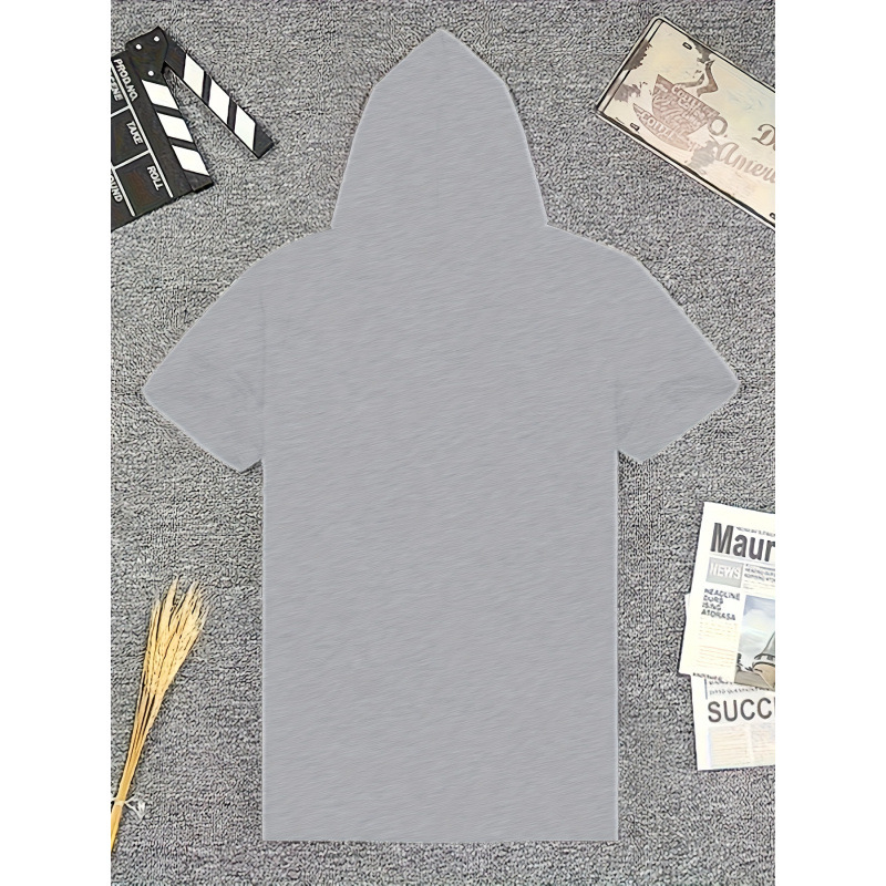 2025. aasta Euroopa ja Ameerika piiriülesed meeste T-särgid, kapuutsiga lühikeste varrukatega T-särgid, trendikad kapuutsiga dressipluusid, poolvarrukatega lühikeste varrukatega T-särgid