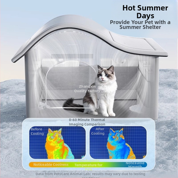 Φωλιά γάτας με κλιματισμό, καλοκαιρινή, δροσερή, καλοκαιρινή, κατοικίδιο, τεσσάρων εποχών, ιγκλού, μικρό σκυλί, φωλιά σκύλου που κοιμάται