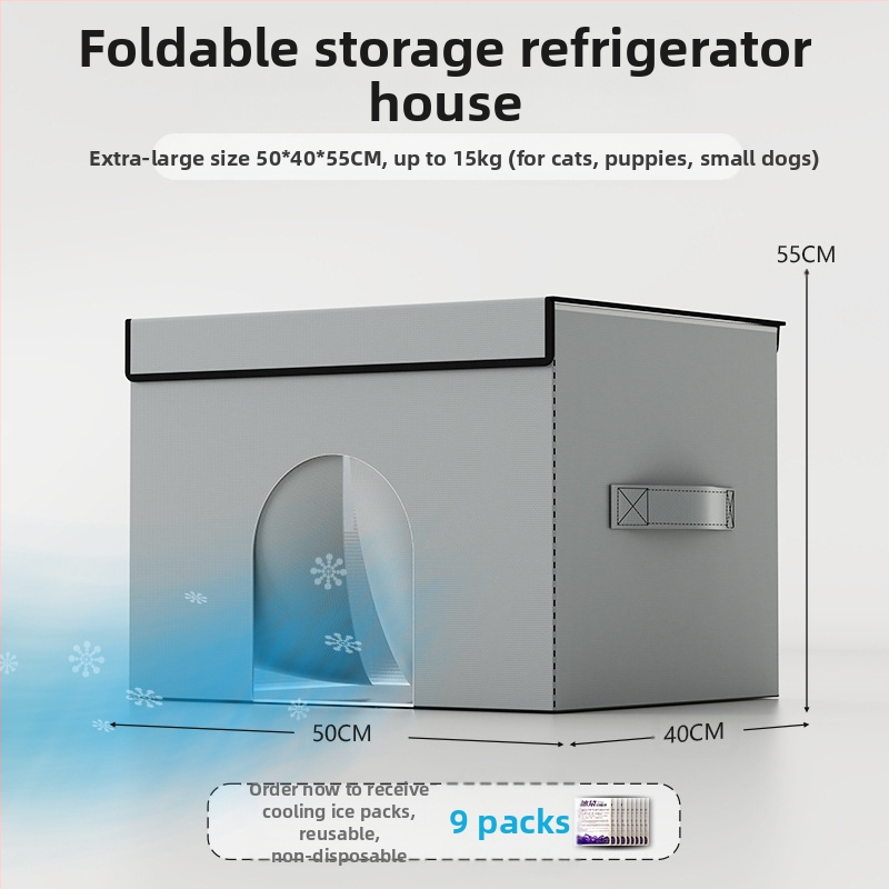 Kassile mõeldud konditsioneeriga majakassipesa, suvine jahutav majakass, suvine lemmikloom, nelja aastaaja universaalne iglu, väikese koera magamiskott