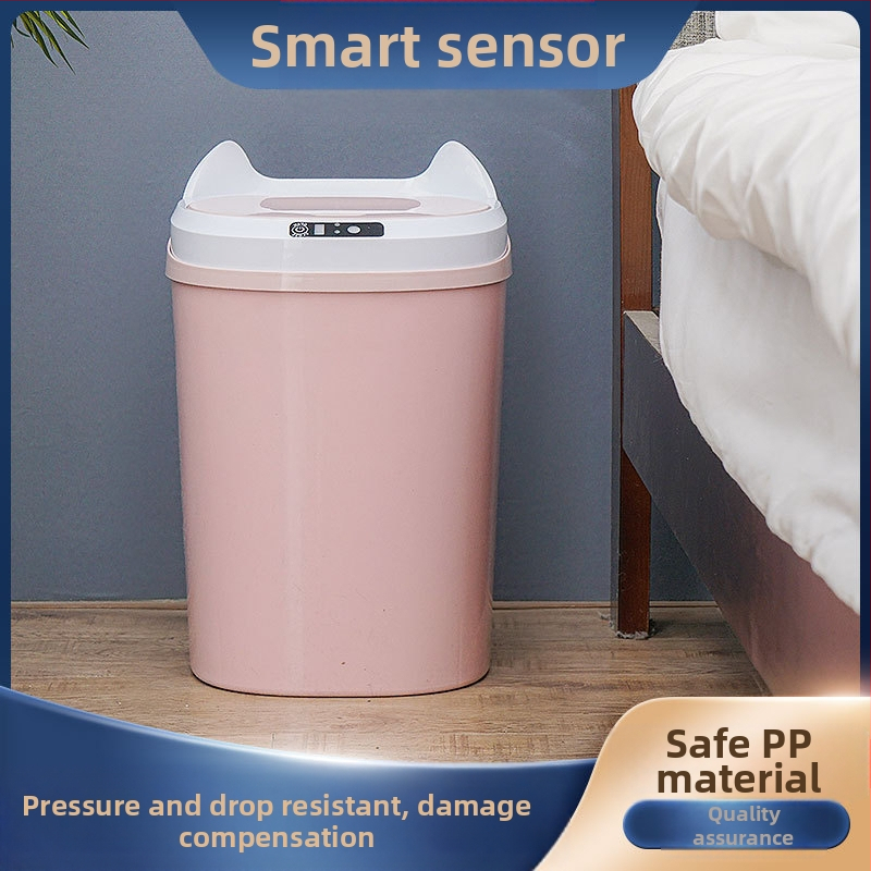 Фабрично директно зареждане, акумулаторно интелигентно индукционно кошче за боклук, автоматично домакинско нискошумно креативно сладко лого