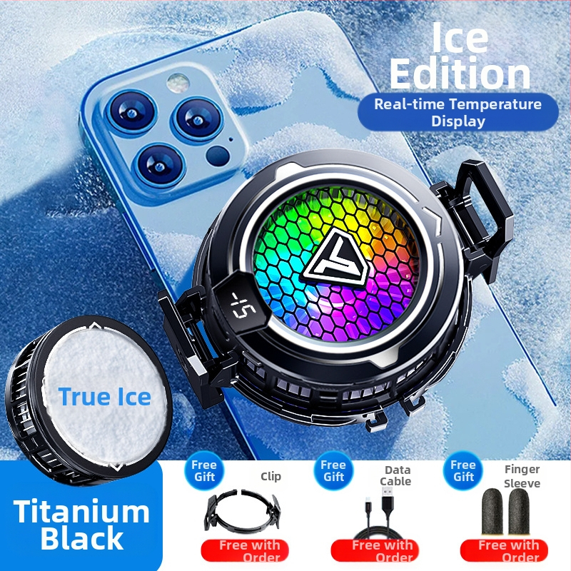 Mobiliojo telefono radiatoriaus puslaidininkinis apledėjimas magnetinis siurbimas skaitmeninis ekranas e. sporto šviesa garsas aušinimo žaidimas išmanusis aušinimo artefaktas SL49