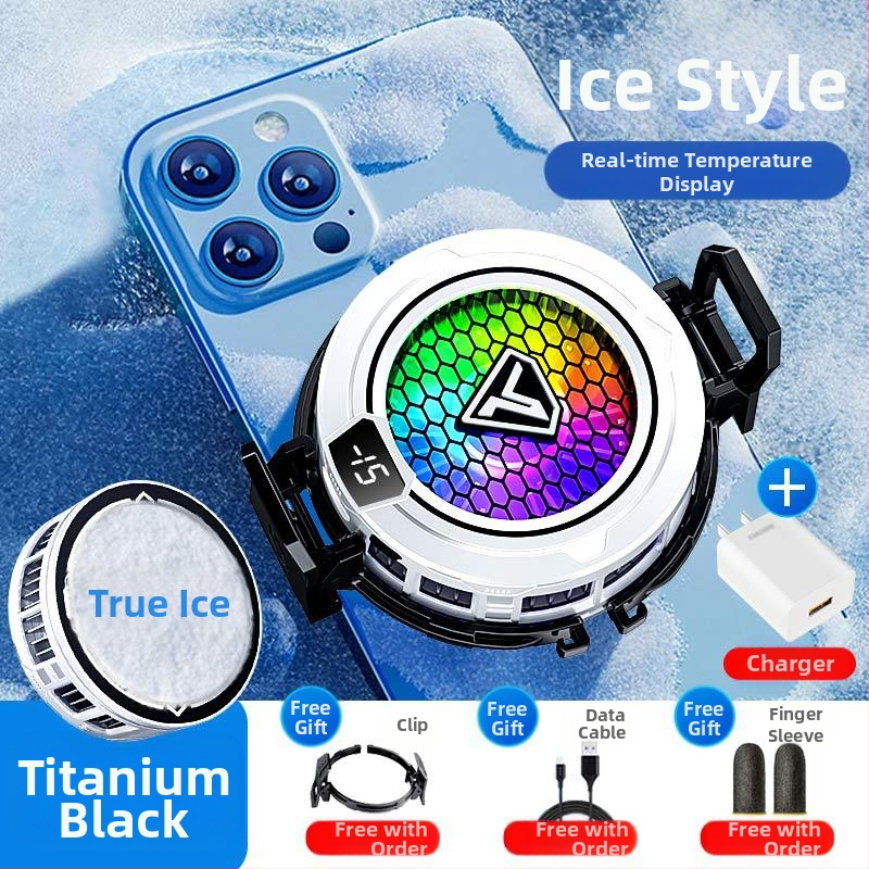 Mobiliojo telefono radiatoriaus puslaidininkinis apledėjimas magnetinis siurbimas skaitmeninis ekranas e. sporto šviesa garsas aušinimo žaidimas išmanusis aušinimo artefaktas SL49