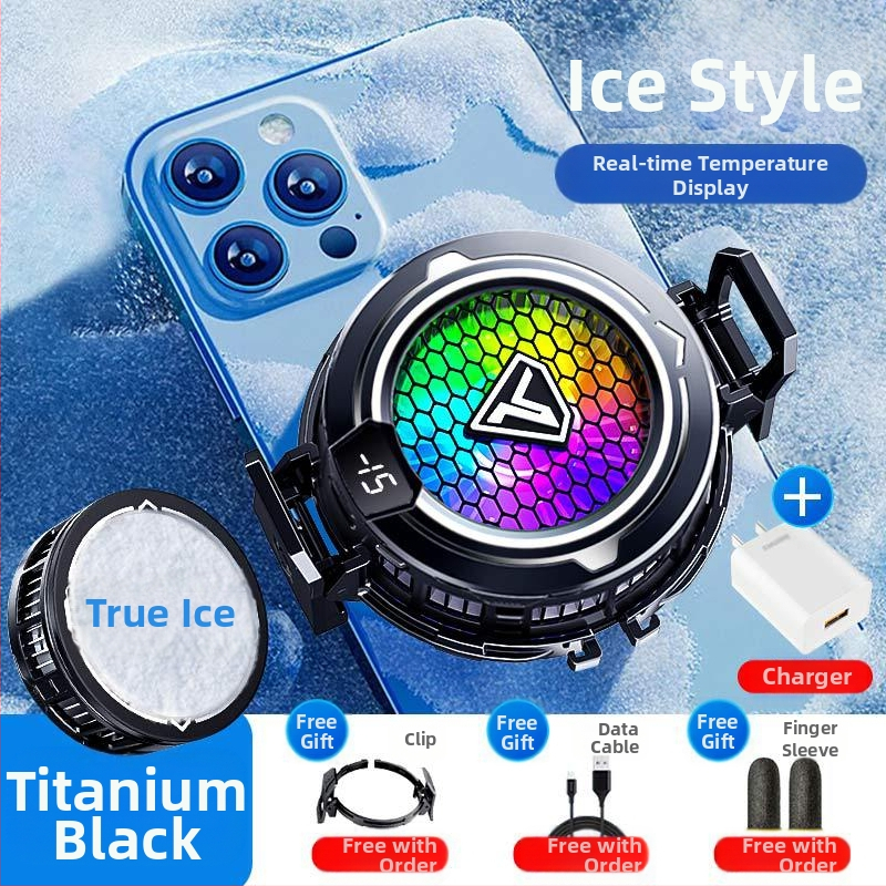 Mobiliojo telefono radiatoriaus puslaidininkinis apledėjimas magnetinis siurbimas skaitmeninis ekranas e. sporto šviesa garsas aušinimo žaidimas išmanusis aušinimo artefaktas SL49