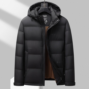 2024 m. žiemos naujas vyriškas pūkinis švarkas plius dydžio madingas nuimamas kepuraitės pūkinis švarkas šiltas paltas