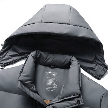 2024 m. žiemos naujas vyriškas pūkinis švarkas plius dydžio madingas nuimamas kepuraitės pūkinis švarkas šiltas paltas