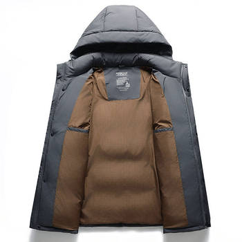 2024 m. žiemos naujas vyriškas pūkinis švarkas plius dydžio madingas nuimamas kepuraitės pūkinis švarkas šiltas paltas