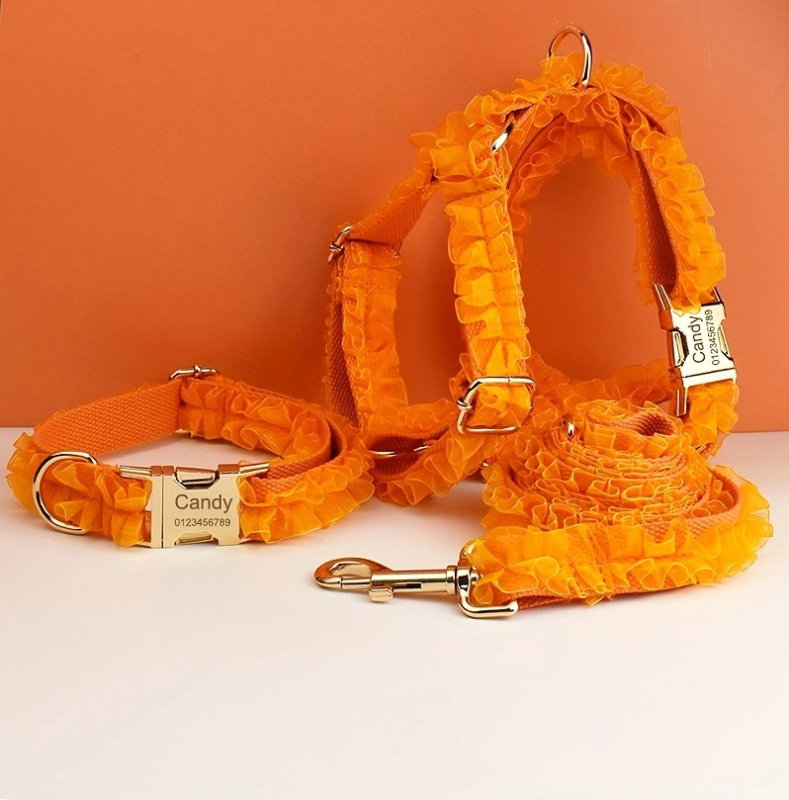 Uus pitsist lemmikloomavest koerakaelarihm koertele, pulmadeks, piiriüleseks pakkumiseks, koerakaelarihm, ühes tükis, graveerimist saab teha