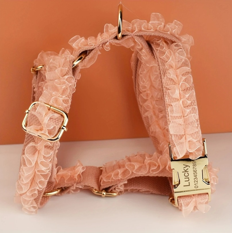 Uus pitsist lemmikloomavest koerakaelarihm koertele, pulmadeks, piiriüleseks pakkumiseks, koerakaelarihm, ühes tükis, graveerimist saab teha