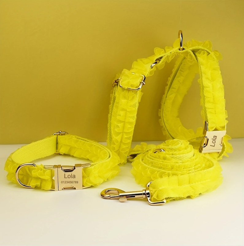 Uus pitsist lemmikloomavest koerakaelarihm koertele, pulmadeks, piiriüleseks pakkumiseks, koerakaelarihm, ühes tükis, graveerimist saab teha