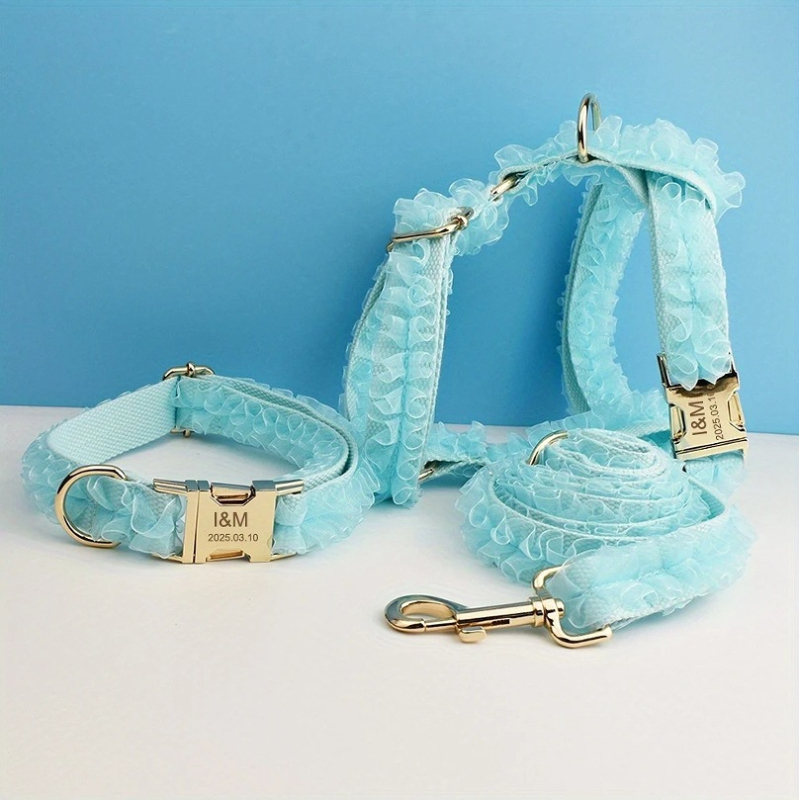 Uus pitsist lemmikloomavest koerakaelarihm koertele, pulmadeks, piiriüleseks pakkumiseks, koerakaelarihm, ühes tükis, graveerimist saab teha