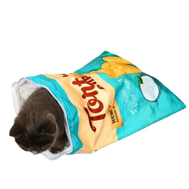 Piiriülene kassipesa magamiskott Helipaber fliisvoodriga soe kassipesa kassi magamiskott kass pehme pesa kass sügis ja talv