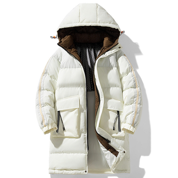 Ανδρικό χειμερινό μπουφάν μεσαίου μήκους, με επένδυση από βαμβάκι, νέο, παχύρρευστο, ζεστό, θερμαινόμενο, γραφένιο, ανθεκτικό στο κρύο, μπουφάν με κουκούλα και επένδυση από βαμβάκι