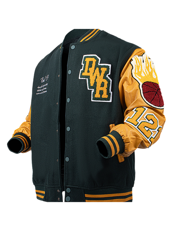 Ευρωπαϊκό και Αμερικανικό Μπέιζμπολ Μπουφάν Plus-Size για Άνδρες, Μοντέρνα Μάρκα Άνοιξης και Φθινοπώρου, Χαλαρά Ευέλικτα Ρούχα, Ins Cool Casual Μπουφάν