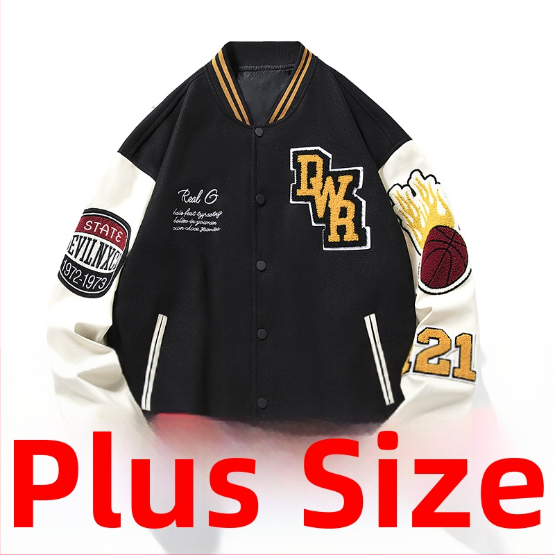 Ευρωπαϊκό και Αμερικανικό Μπέιζμπολ Μπουφάν Plus-Size για Άνδρες, Μοντέρνα Μάρκα Άνοιξης και Φθινοπώρου, Χαλαρά Ευέλικτα Ρούχα, Ins Cool Casual Μπουφάν