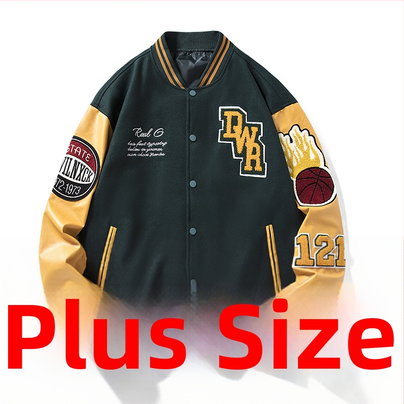 Ευρωπαϊκό και Αμερικανικό Μπέιζμπολ Μπουφάν Plus-Size για Άνδρες, Μοντέρνα Μάρκα Άνοιξης και Φθινοπώρου, Χαλαρά Ευέλικτα Ρούχα, Ins Cool Casual Μπουφάν