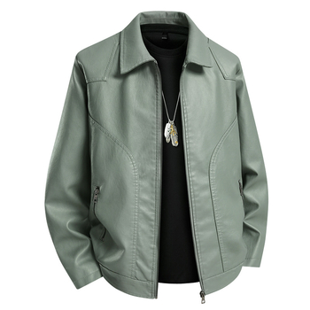 2025. aasta uue saabumise nahkriided meeste noortemood sügis- ja talvel, õhukese lõikega Korea stiilis, nägus meeste moemantli nahktagi meestele