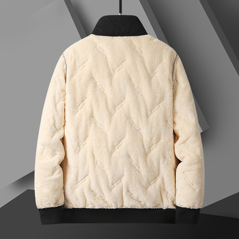 Νέο χειμερινό ανδρικό μπουφάν με επένδυση από βαμβάκι, διασυνοριακό, ζεστό, μπουφάν από μαλλί αρνιού με επένδυση από βαμβάκι, casual, μπουφάν plus size με επένδυση από βαμβάκι για μεσήλικες και ηλικιωμένους.