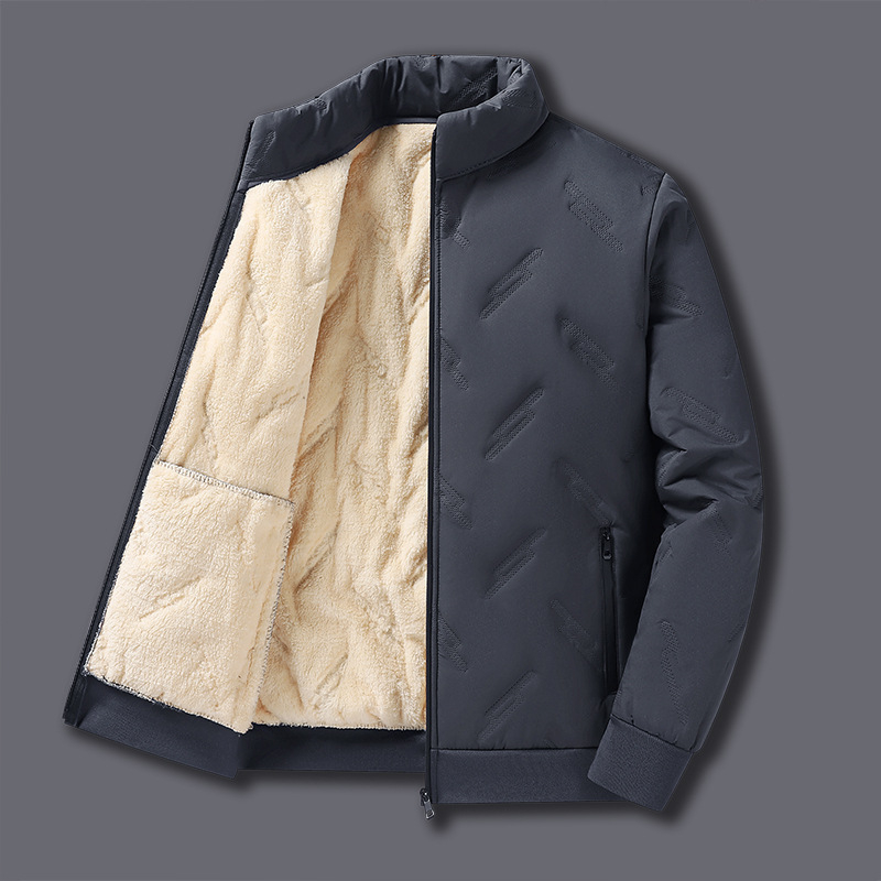 Határokon átnyúló téli új pamuttal bélelt férfi kabát vastagított meleg báránygyapjú pamuttal bélelt kabát lezser plus size pamuttal bélelt kabát középkorúaknak és időseknek