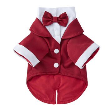 Есенни дрехи за кучета с плюшено мече, нови, с вратовръзка от полиестер, за домашни любимци, малка рокля
