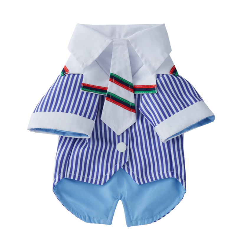 Есенни дрехи за кучета с плюшено мече, нови, с вратовръзка от полиестер, за домашни любимци, малка рокля