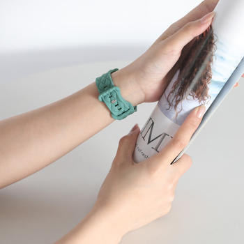 Λουράκι ρολογιού iwatch για Apple Watch S9 με υφή αυτοκινήτου, σιλικόνη, αγκράφα πεταλούδας, 46\