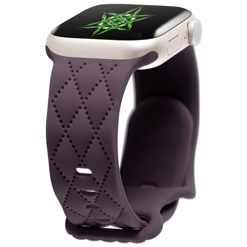 iWatchi kellarihm Apple Watch S9 autole, joone tekstuuriga, s10/ULTRAL silikoonrihm liblikpandlaga 46