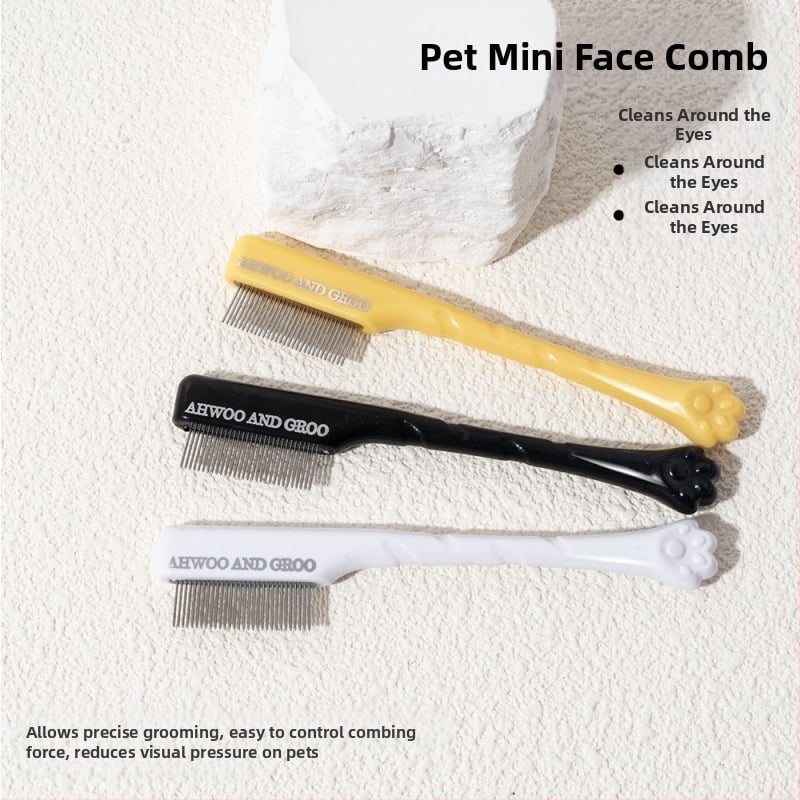 Koera pisarapleki kamm pisarahari väike näokamm lemmikloomade hari silmade puhastushari silmade eritise ilu kass koer bichon frizur