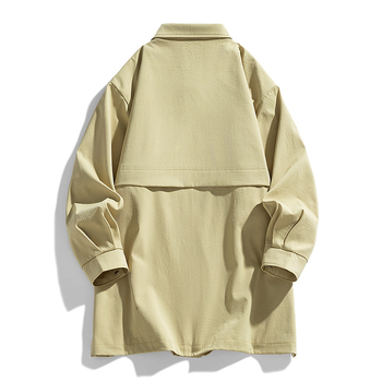 Pavasario ir rudens vidutinio ilgio švarkas, laisvas vyriškas lietpaltis, laisvalaikio, plius dydžio švarkas, naujas universalus vyriškas japoniško stiliaus švarkas
