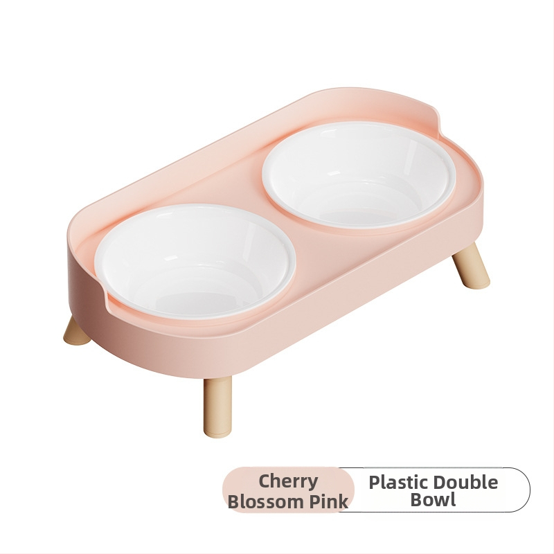 Macskatál, kerámia dupla tál, kutyatál, rozsdamentes acél tál, macskaeledel-tál, nyakgerinc-védelem, felborulásgátló, fröccsenésgátló, macska- és kutyaeledel-tál, itatótál