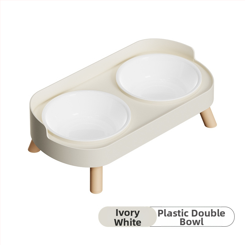 Macskatál, kerámia dupla tál, kutyatál, rozsdamentes acél tál, macskaeledel-tál, nyakgerinc-védelem, felborulásgátló, fröccsenésgátló, macska- és kutyaeledel-tál, itatótál