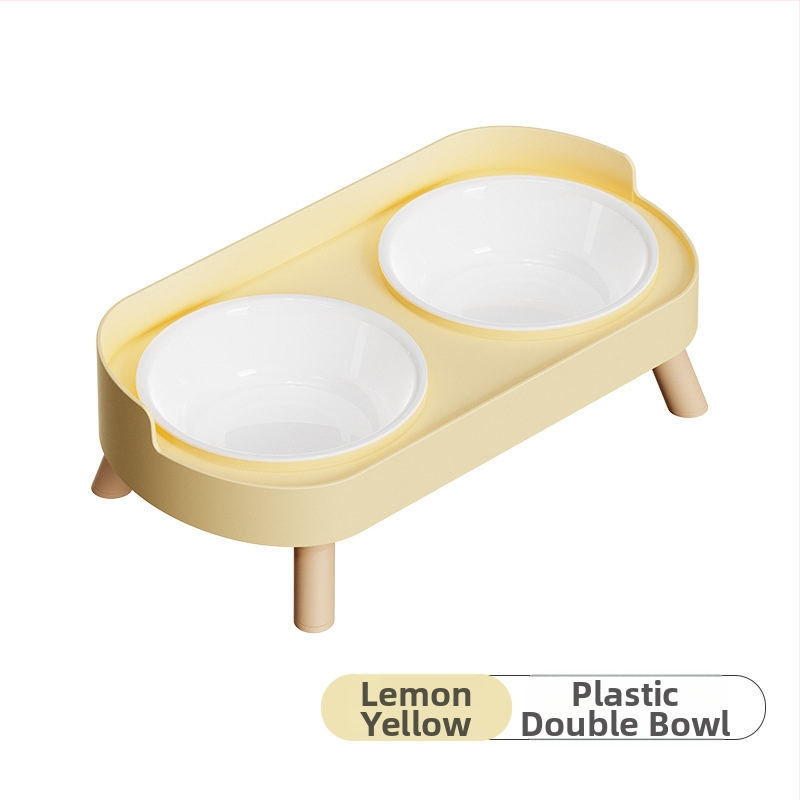 Macskatál, kerámia dupla tál, kutyatál, rozsdamentes acél tál, macskaeledel-tál, nyakgerinc-védelem, felborulásgátló, fröccsenésgátló, macska- és kutyaeledel-tál, itatótál